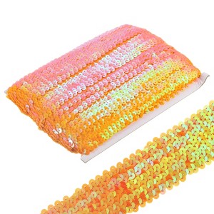 Unique Bargains Waterproof Flat Elastic Crafts Sewing Dress Sequins Trim Ribbon - 1 of 4