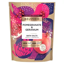 Beloved Bath Salt - Pomegranate & Geranium - 15oz