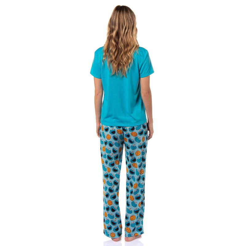 Sesame Street Women's Big Face Tossed Print Character Sleep Pajama Set Multicolored, 5 of 6