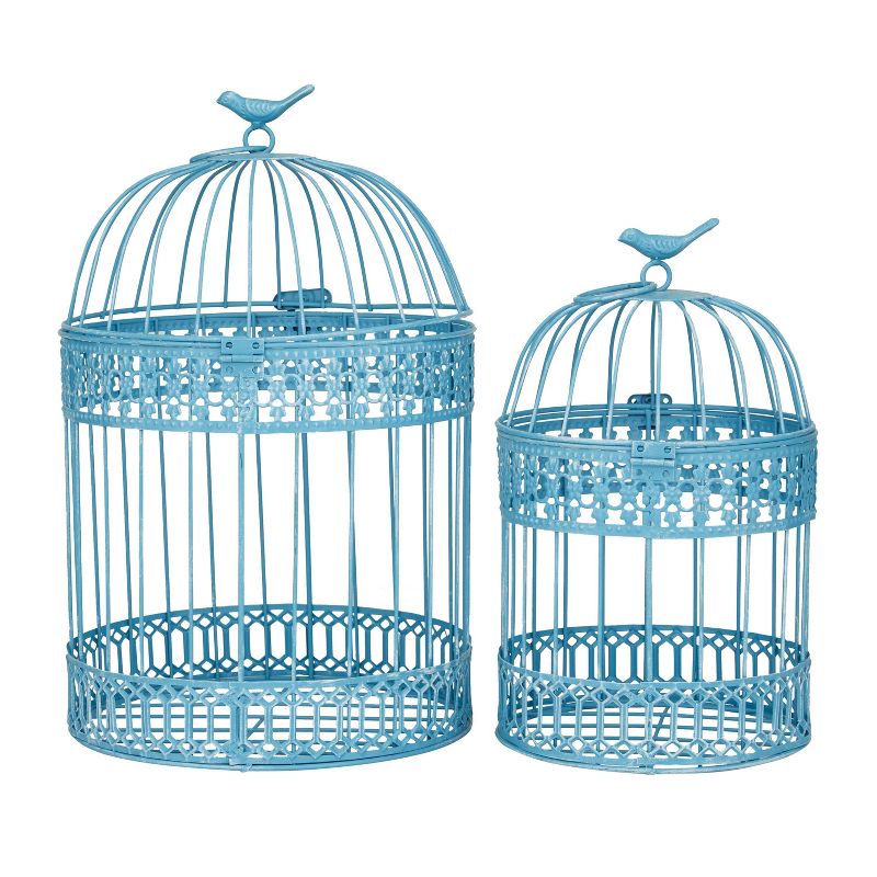 Set of 2 Metal 15.6" Country Cottage Birdcage - Olivia & May, 4 of 8