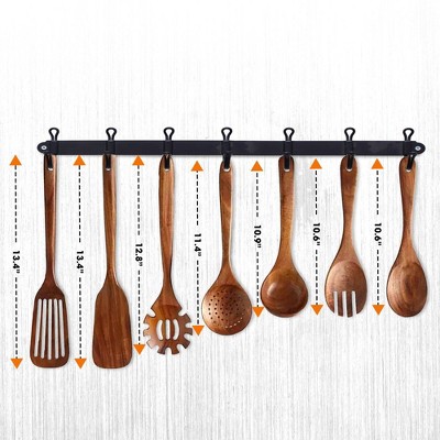 Natural Elegance 7-Piece Wooden Kitchen Utensils Set