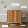 Nathan James Jasper Fluted Storage Cabinet Natural Brown: Brass Handles, Adjustable Shelves, Mid-Century Modern - 4 of 4