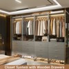 Aheaplus 24'' Freestanding Closet Organizer System with Hanging Rods and Drawers - 2 of 4