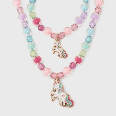 Magical Rainbow Kids / Children's / Girls Pendant/Necklace With Charms