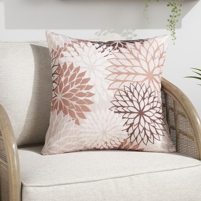 Sunny Aloha 20" Square Natural Polyester Outdoor Throw Pillow