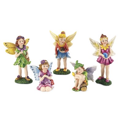 Juvale 8 Piece Miniature Fairy Garden Accessories Outdoor Decor Figurines Kit for Kids, Mini Whimsical Ornaments and Decorations for Patio, House