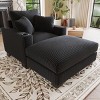 GDFStudio Eureka 41"W Oversized Upholstered Chaise Lounge Chair with USB Port and Cup Holder - 4 of 4