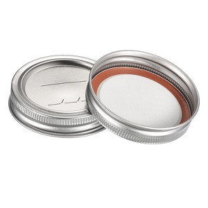 Unique Bargains Leak Proof Tinplate Canning Lids Fits Storage Cover 50 Sets - 1 of 3