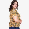 Calypsa Women's Plus Size UPF 50+ Short Sleeve Adele Swim Top - 2 of 4