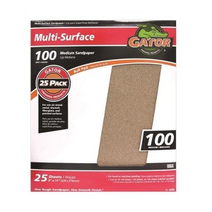 Gator 11 in. L X 9 in. W 100 Grit Aluminum Oxide All Purpose Sandpaper 1 pk (Case of 25) - 1 of 1