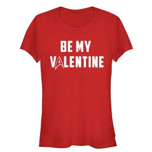 Juniors Womens Star Trek Be My Starfleet Valentine T-Shirt - 1 of 3