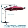 CAVINAS 10 FT Patio Umbrella with LED Light and Crank,8 Ribs Market Patio Umbrella with Cross Base for Backyard,Poolside,Deck - 3 of 4