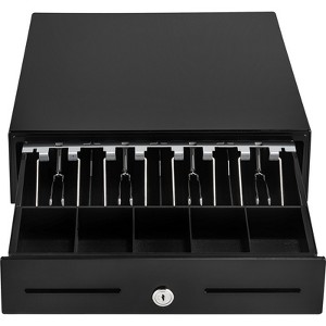 VEVOR Cash Register Drawer, 13\" 2 Unlocking Ways, Fully Removable Design with 4 Bill 5 Coin Cash Tray, 2 Keys Included, Black - 1 of 4