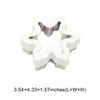 Unique Bargains Large Snowflake Trio Cookie Cutter Hand Washable Stainless Steel Plastic White 3.5"x4.3"1.6" 1Pcs - 3 of 4