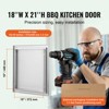 VEVOR BBQ Access Door, 18W x 21H Inch Single Outdoor Kitchen Door, Stainless Steel Flush Mount Door, Wall Vertical Door with Recessed Handle - 3 of 4