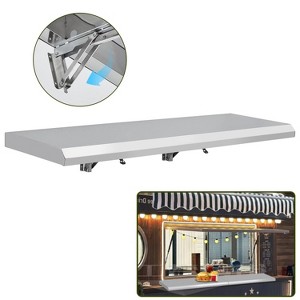 GustoWave Concession Shelf, Stainless Steel Folding Serving Shelf for Food Truck, Grill Area, BBQ Table, Restaurant - 1 of 4