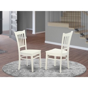 HomeStock Suburban Sophistication Dining Chair with Wood Seat, Set of 2 - 1 of 3