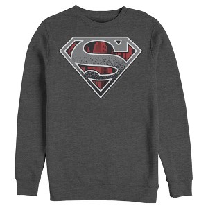 Men's Superman Logo Grunge Sweatshirt - 1 of 3
