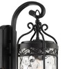 John Timberland Paseo Outdoor Vintage Wall Light Fixture Matte Black 19" Clear Hammered Glass for Post Exterior Barn Deck House Porch Yard Posts Patio - 3 of 4