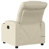 VidaXL Massage Recliner Chair Cream Faux Leather - 4 of 4