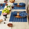 DII Stripe Tassel Placemat Set 4 Piece, Navy & Off-White, 13x19" - 2 of 4