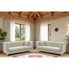 3-Seater Velvet Plush Sofa Set with Gold Metal Legs & Stylish Design - 2 of 4