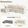 Dyonery Oversized Modular Sectional Sofa, Large L Shaped Sleeper Couch for Living Room, Convertible Modular Sofa Couch with Storage Ottoman - 2 of 4