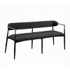 TiramisuBest Modern Lift Top Storage Bench with Pull-out Bed 1pc Dark Blue Velvet Tufted Solid Wood Furniture--Dark Blue - 2 of 4