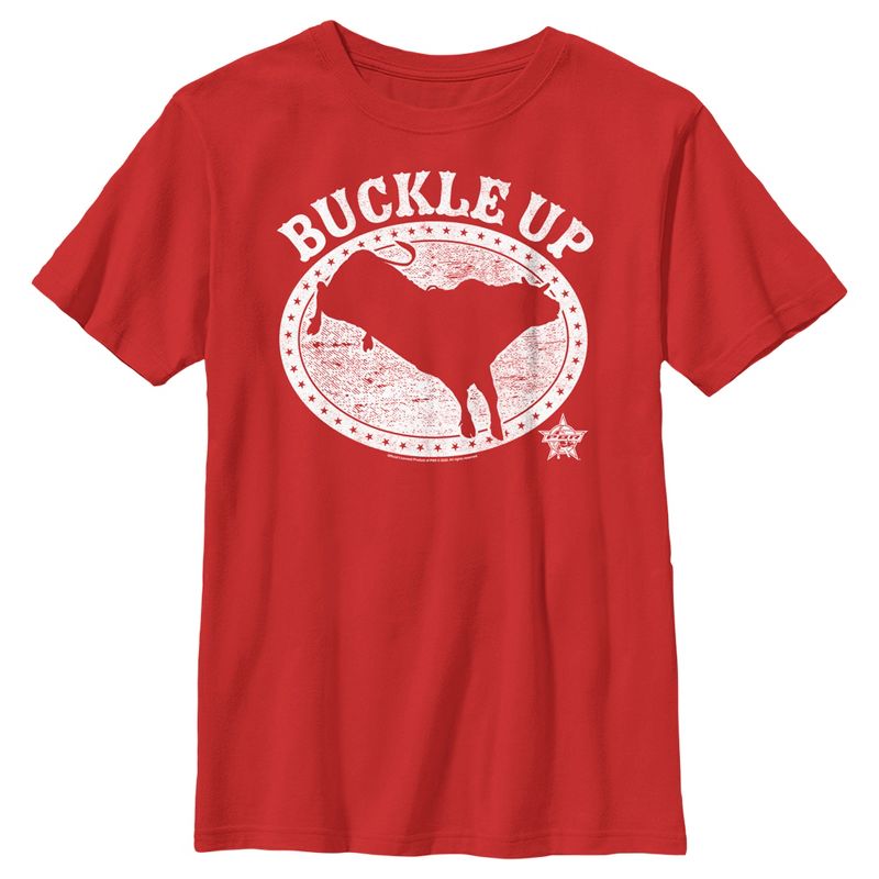 Boy's Professional Bull Riders Buckle Up T-Shirt, 1 of 5