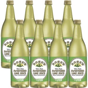 Rose’s Sweetened Lime Juice 8 Pack 1 Liter Bottle, | Perfect for Cocktails, Beverages, and Mixers - 1 of 4
