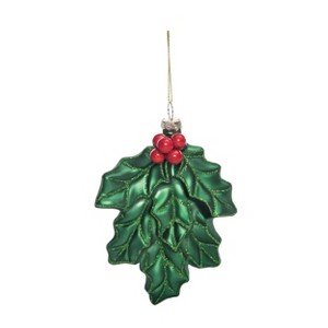 Transpac Elegant Glass Mistletoe Ornament for Christmas Tree Decor, Perfect Holiday Decoration and Gift Idea - 1 of 2