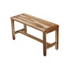 35" Eleganto ED995 Wide Teak Wood Bathroom/Shower Seat - EcoDecors: Rectangle, Non-Upholstered, 250lb Capacity - 3 of 4