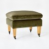 Talbert Ottoman Olive Velvet - Threshold™ designed with Studio McGee: Plywood Frame, No Assembly, Spot Clean - 2 of 4