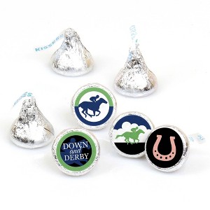Big Dot of Happiness Kentucky Horse Derby - Horse Race Party Round Candy Sticker Favors - Labels Fits Chocolate Candy (1 sheet of 108) - 1 of 4