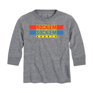 Boys' - Rock 'Em Sock 'Em Robots - Rock 'Em Sock 'Em Logo Long Sleeve Graphic T-Shirt - 1 of 4