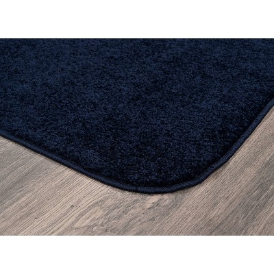 Navy Plush Polypropylene 4-Piece Bath Rug Set