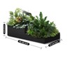 SEVOBAL Planters Outdoor 2 Style 8x4x2ft Garden Bed Planter Box Planter Herbs-Large Garden Bed Kit Raised Garden Bed, Black, 94.48"*47.24"*23.62" - 3 of 4