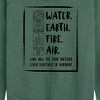 Women's - Avatar: The Last Airbender - Elements Harmony Lightweight French Terry Wide Neck Long Sleeve Shirt - 2 of 4
