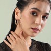 SOHI Women's Champayne Gold Twisted Hoop Earrrings - 3 of 4