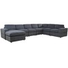 AndMakers 157 in. W Square Arm 8-piece U Shaped Microfiber Modern Sectional Sofa in Dark Gray - 4 of 4