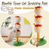Cute puffer fish-shaped cat climbing frame, three-tier climbing tower with base, indoor cat scratching post climbing frame interactive cat toy - 4 of 4