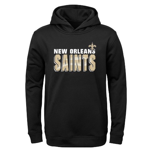 NFL New Orleans Saints Toddler Boys' Poly Fleece Hooded Sweatshirt - 2T