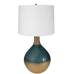 Metal Table Lamp Comes with Various Base Styles and a Hemp Lampshade for Modern Bedside Tables Desks Living Rooms - 1 of 4