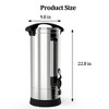 Heavy Duty Large Commercial Coffee Urn, Stainless Steel Hot Beverage Dispenser, Hot Water Bottle for Catering, Meeting, Party, 2-Way Dispenser - 3 of 4