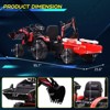 24V Ride On Toys, Ride On Tractor with Remote Control, Excavator & Bulldozer, Electric Vehicle w/Trailer, Digger, Shovel Bucket, EVA Tires - 4 of 4