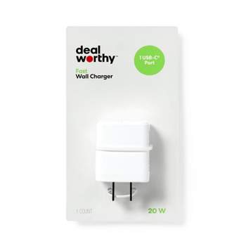 Single Port 20W USB-C Wall Charger - dealworthy™ White