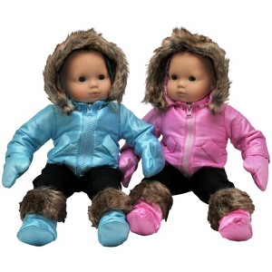 The Queen's Treasures 15" Baby Doll Clothes Set of Two Winter Outerwear - 1 of 4