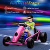 Kids Ride On Go Kart, 24V 300W*2 Motors, 9Ah Battery, Electric Vehicle Car Drifting with Music, Horn, Outdoor Ride On Toy for Teens - 2 of 4