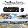 Z-EDGE™ T3P Triple Car Cameras for 4K Front, and 1080p Inside and Rear, 3-Channel Touch-Screen Dash Camera with Wi-Fi® and GPS in Black - 3 of 4