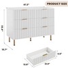 Fluted Dresser for Bedroom,Modern Chest of Drawers with Deep Drawers, Large Double Dresser TV Stand, Wooden Organizer for Living Room - 2 of 4